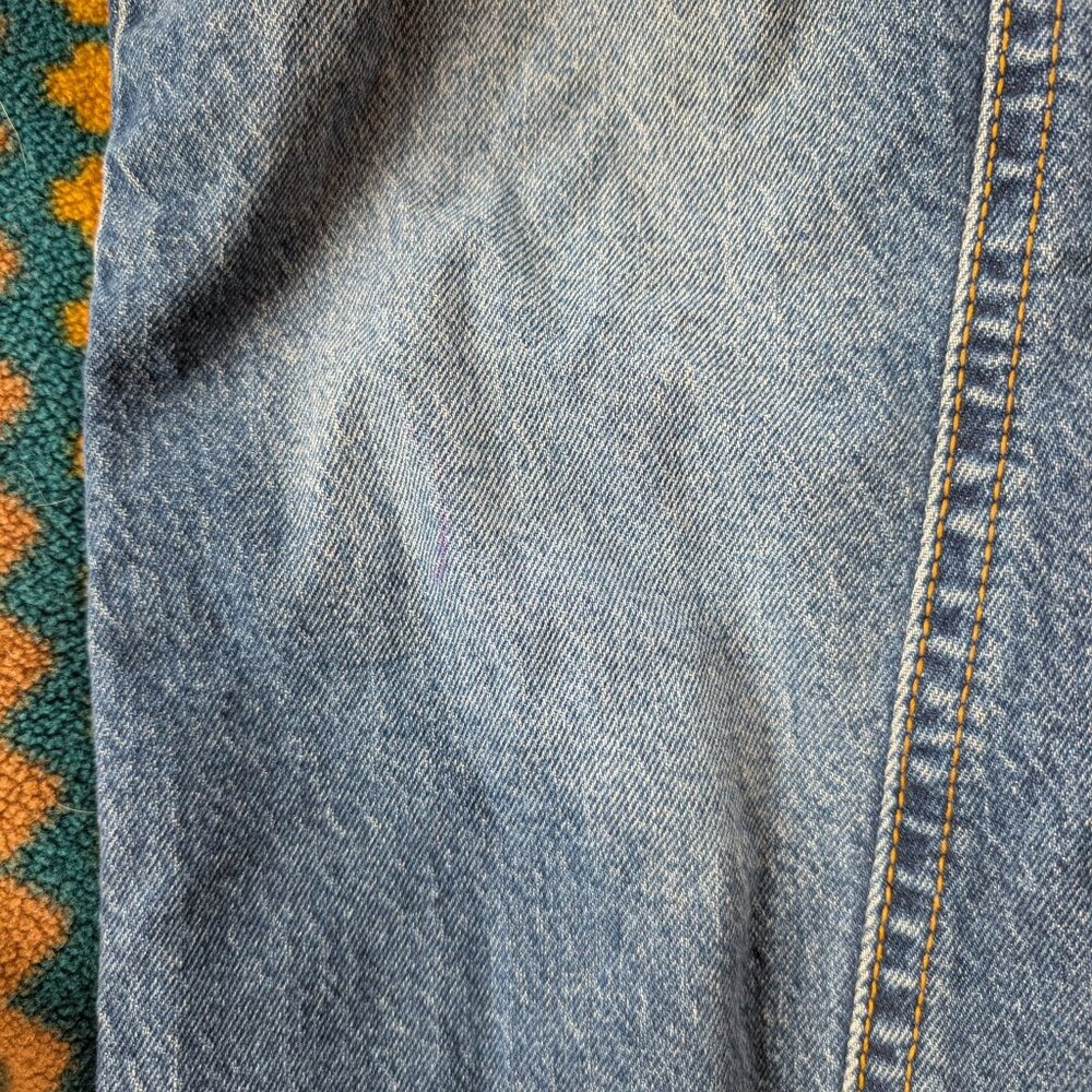 Levi's Y2K Style Blue Jeans Button Pockets Super Low Rise Bella Swan S 25 26 - Picture 8 of 13